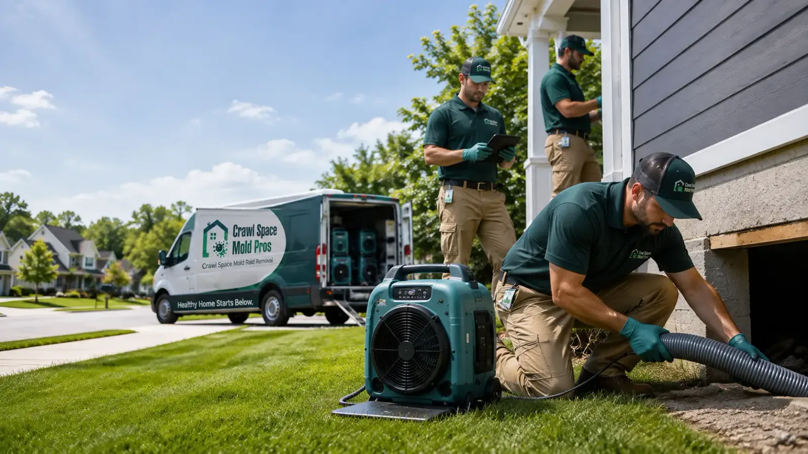 Crawl Space Mold Removal in Hanston, KS